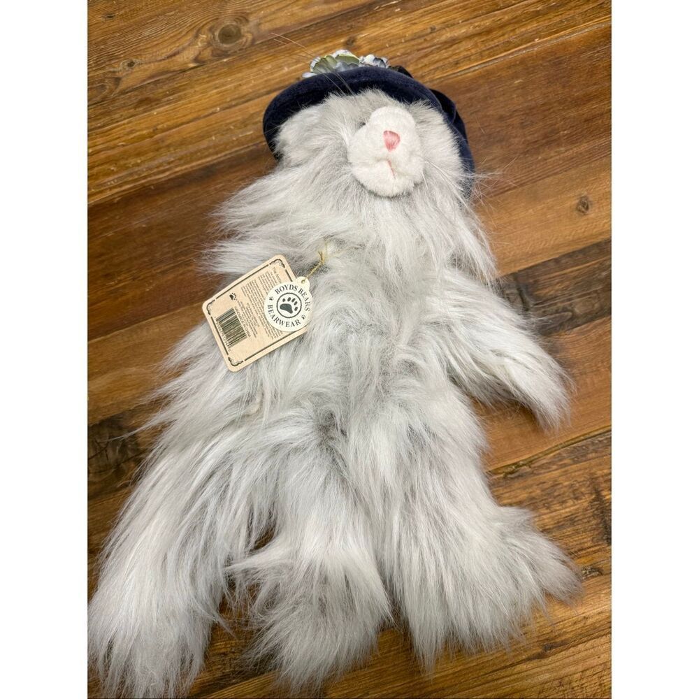 Boyds Bears Plush Cat LONG HAIRED kitten.